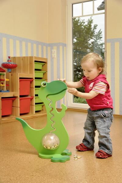 Tirelire - ZGEER - Dinosaure Vert - 8,26x6,1x2,7 Pouces - Décoration Chambre - Cadeau Enfant - Maison